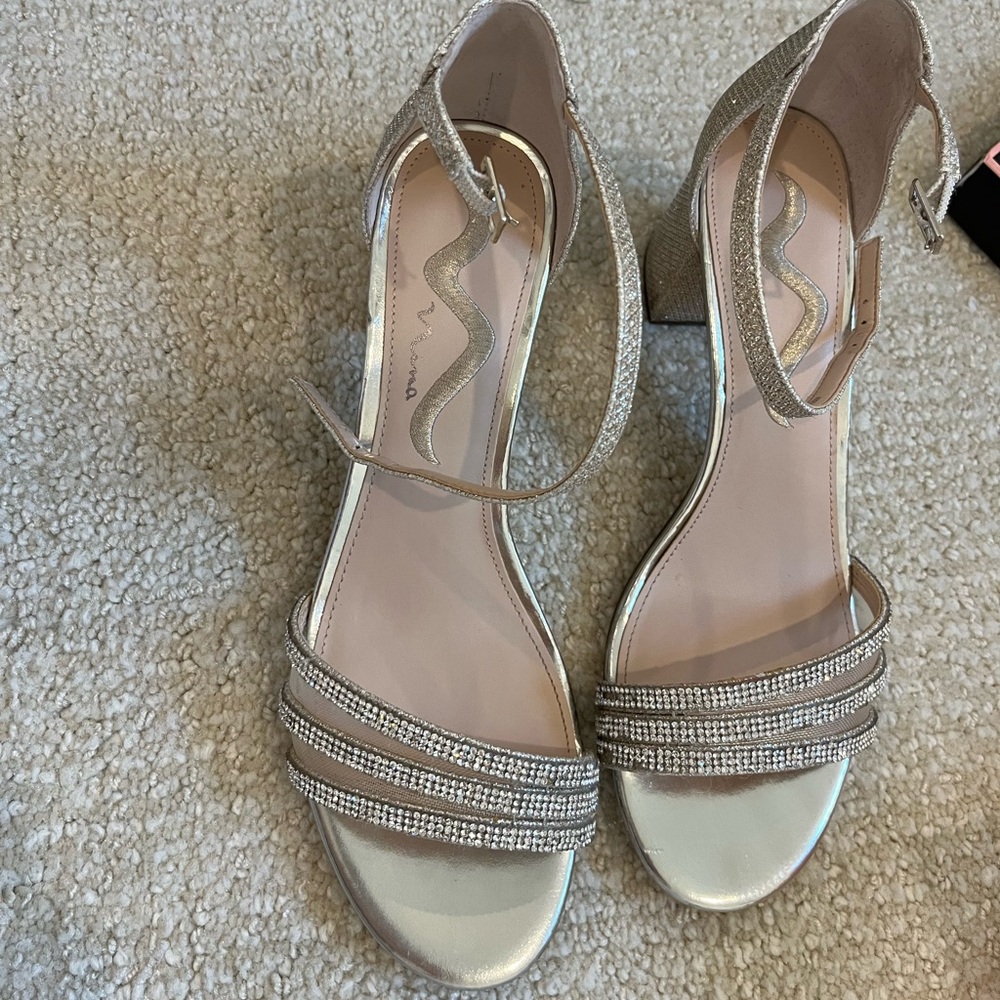 Stunning bedazzled strap heels!